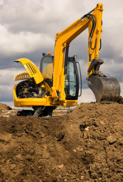 Excavator and trench